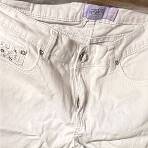 one 5 one White Jeans with Embroidered Pockets